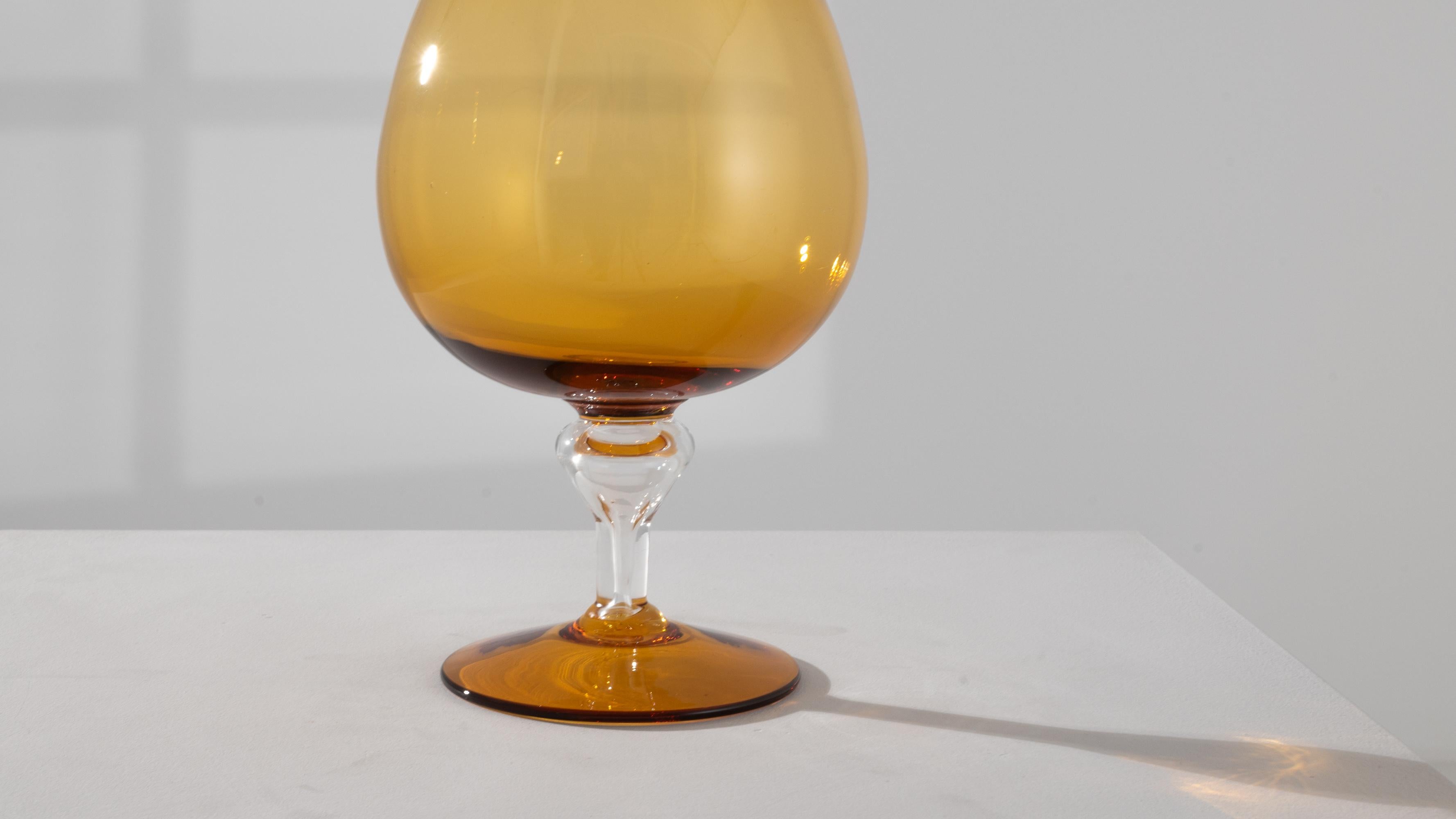 1960s Italian Yellow Glass Goblet For Sale 7