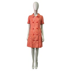Italienisches Kleid mit Zickzackdruck aus den 1960er Jahren