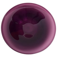 60s Italy Purple Rain Modern Murano Glass Decorative Platter Seguso Vetri d'Arte