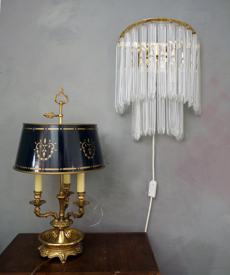 Venini Wall Sconce White Murano Glass & Brass, Italy, 1960s For Sale 2