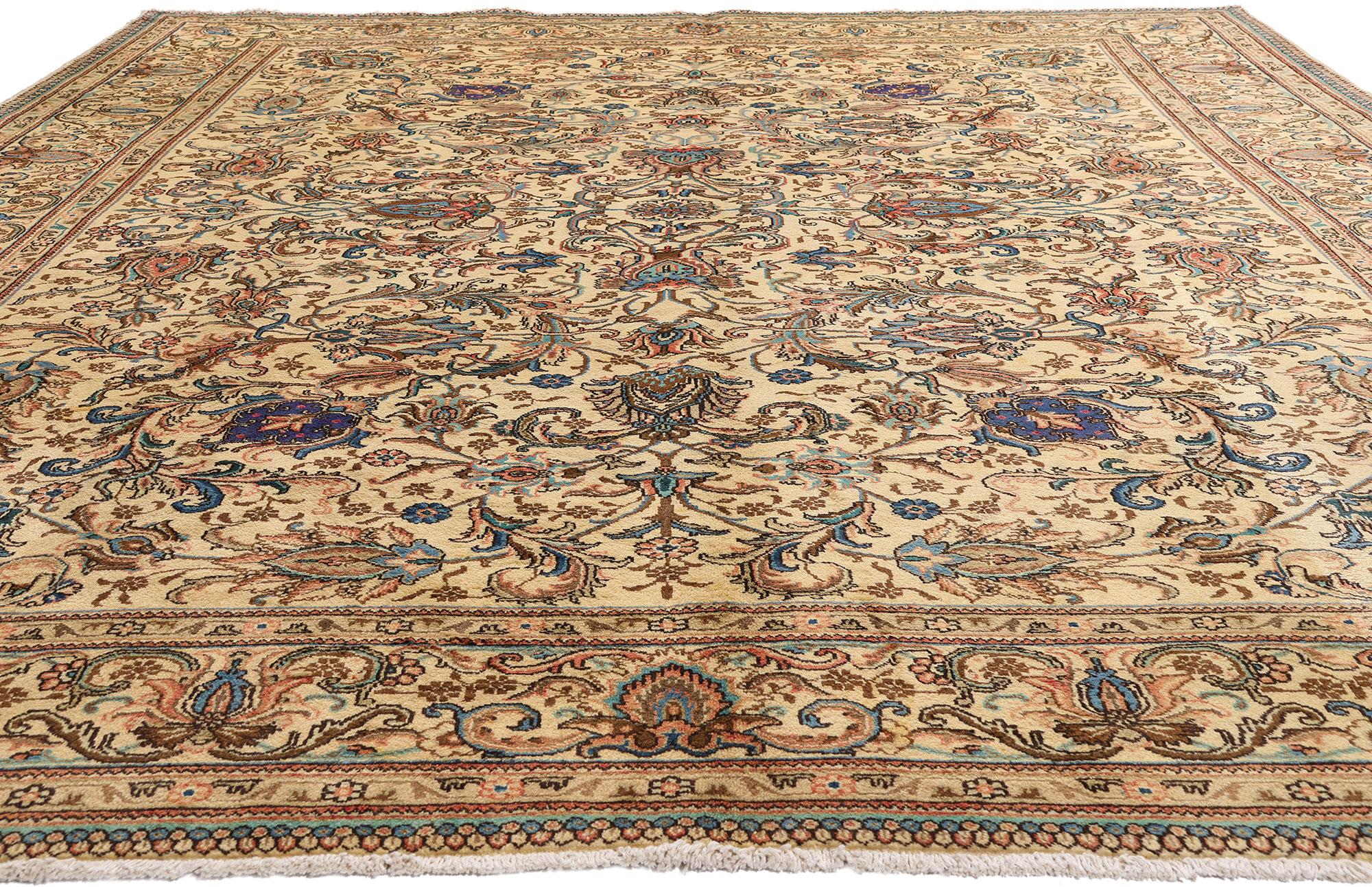 Alfombra Persa Tabriz Vintage en Bueno estado para la venta en Dallas, TX