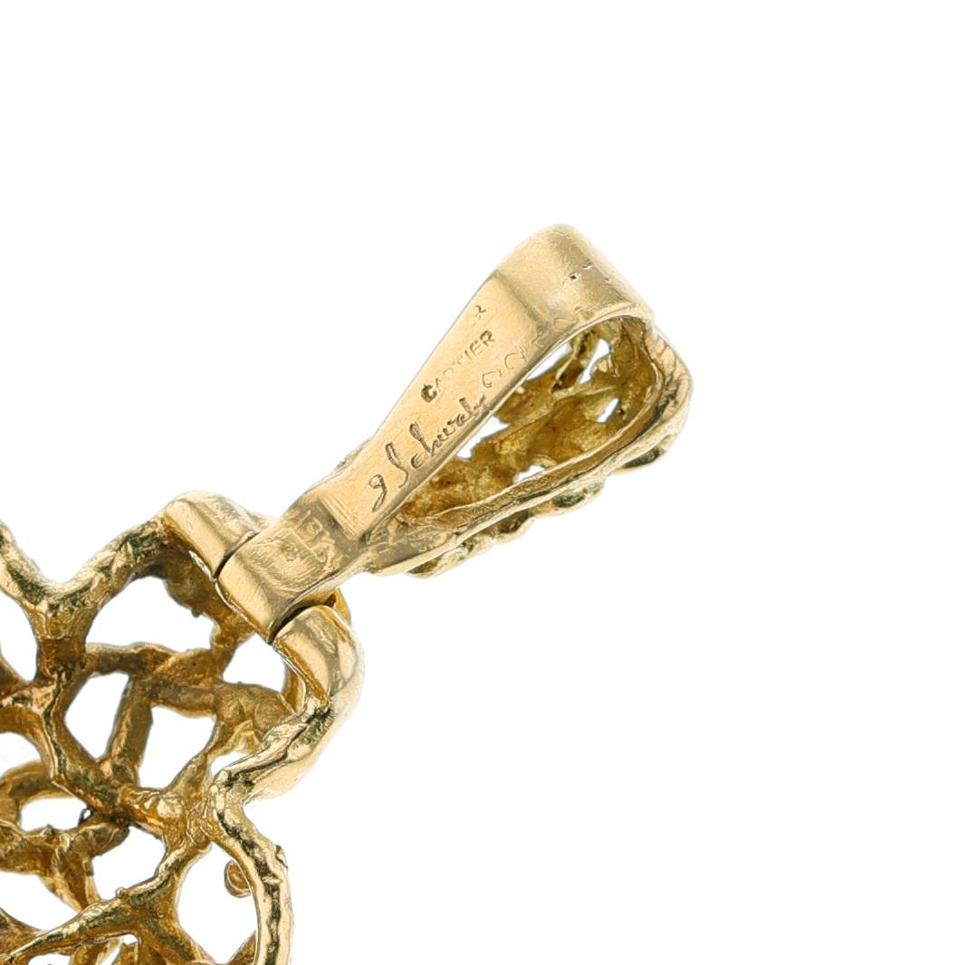 J. Schwabe Cartier Broche/pendentif croix en or 18 carats, années 1960 en vente 1