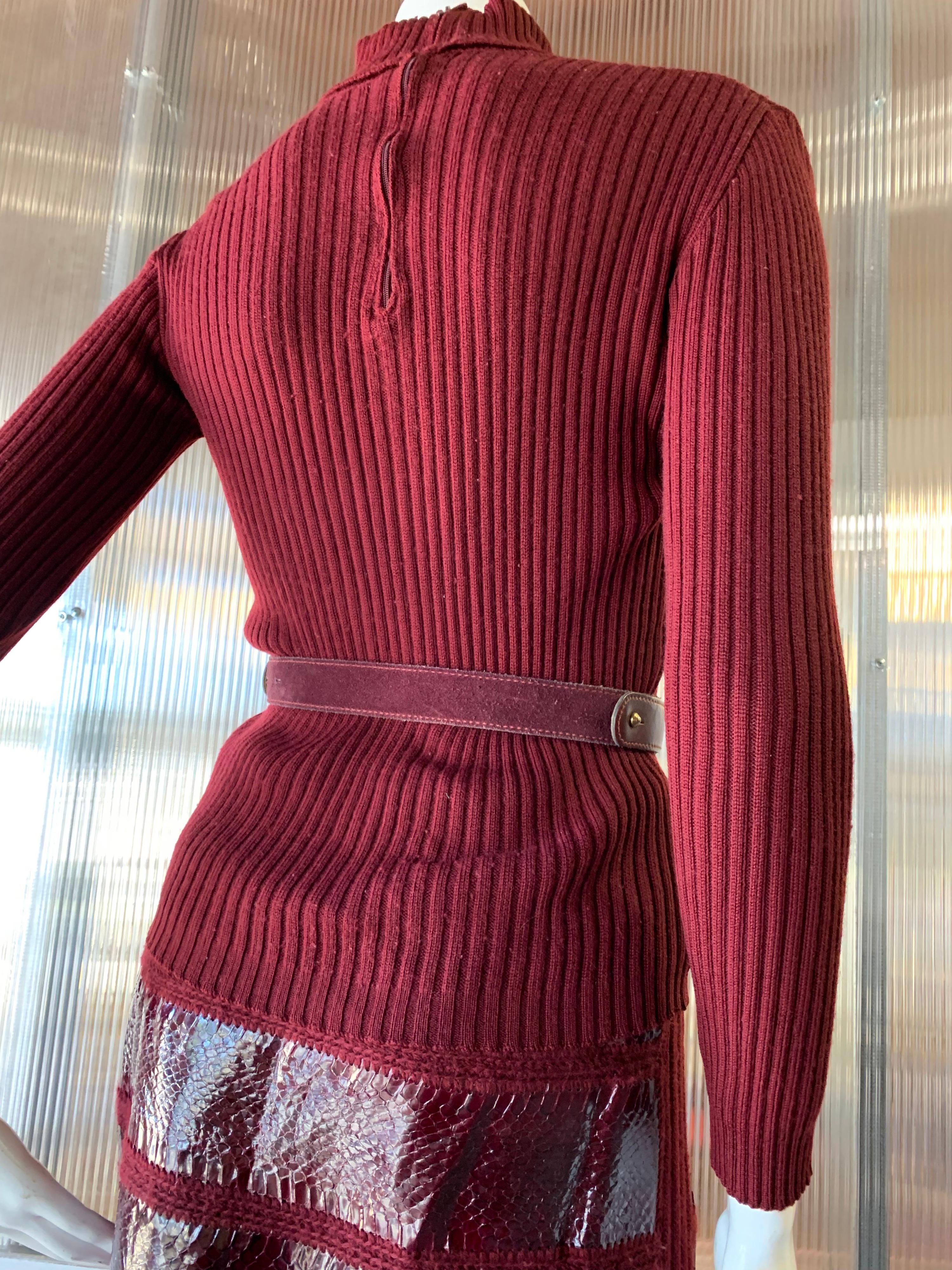 cranberry turtleneck sweater