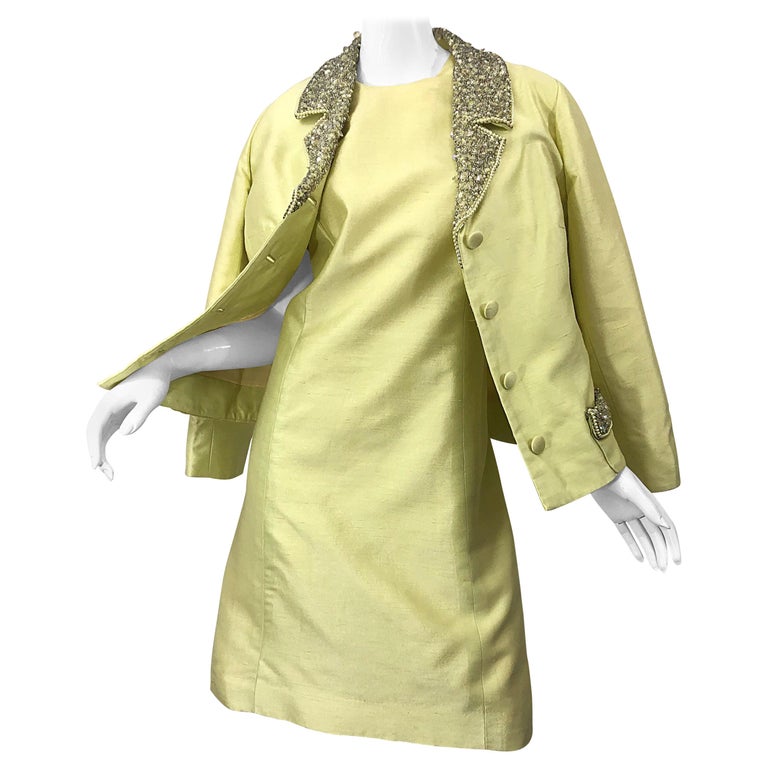 jack bryan dress designer Vintage Jack Bryan Dress Womens Medium Embroidered Gown Jacket Formal 60s
