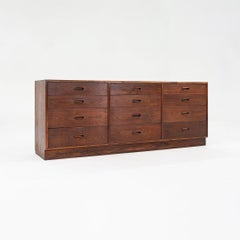 1960s Jack Cartwright for Founders 12-Drawer Walnut Dresser, Freshly Refinished