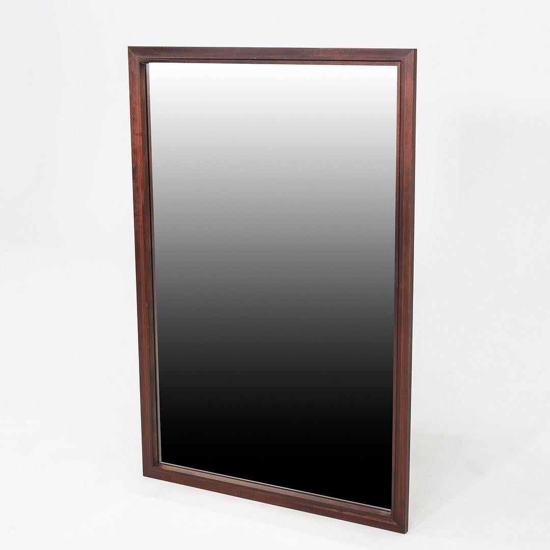 American 1960s Jack Cartwright for Founders Wall Mirror in Walnut 32x48 in For Sale