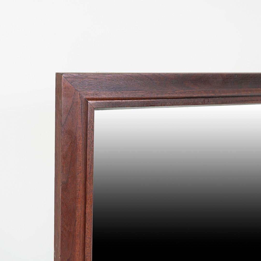 Mid-20th Century 1960s Jack Cartwright for Founders Wall Mirror in Walnut 32x48 in For Sale