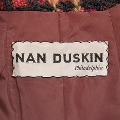 Manteau vintage en laine à carreaux roses Jack Feit pour Nan Duskin (années 1960)