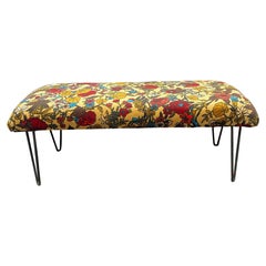 Panchina imbottita in stile Jack Lenor Larsen del 1960