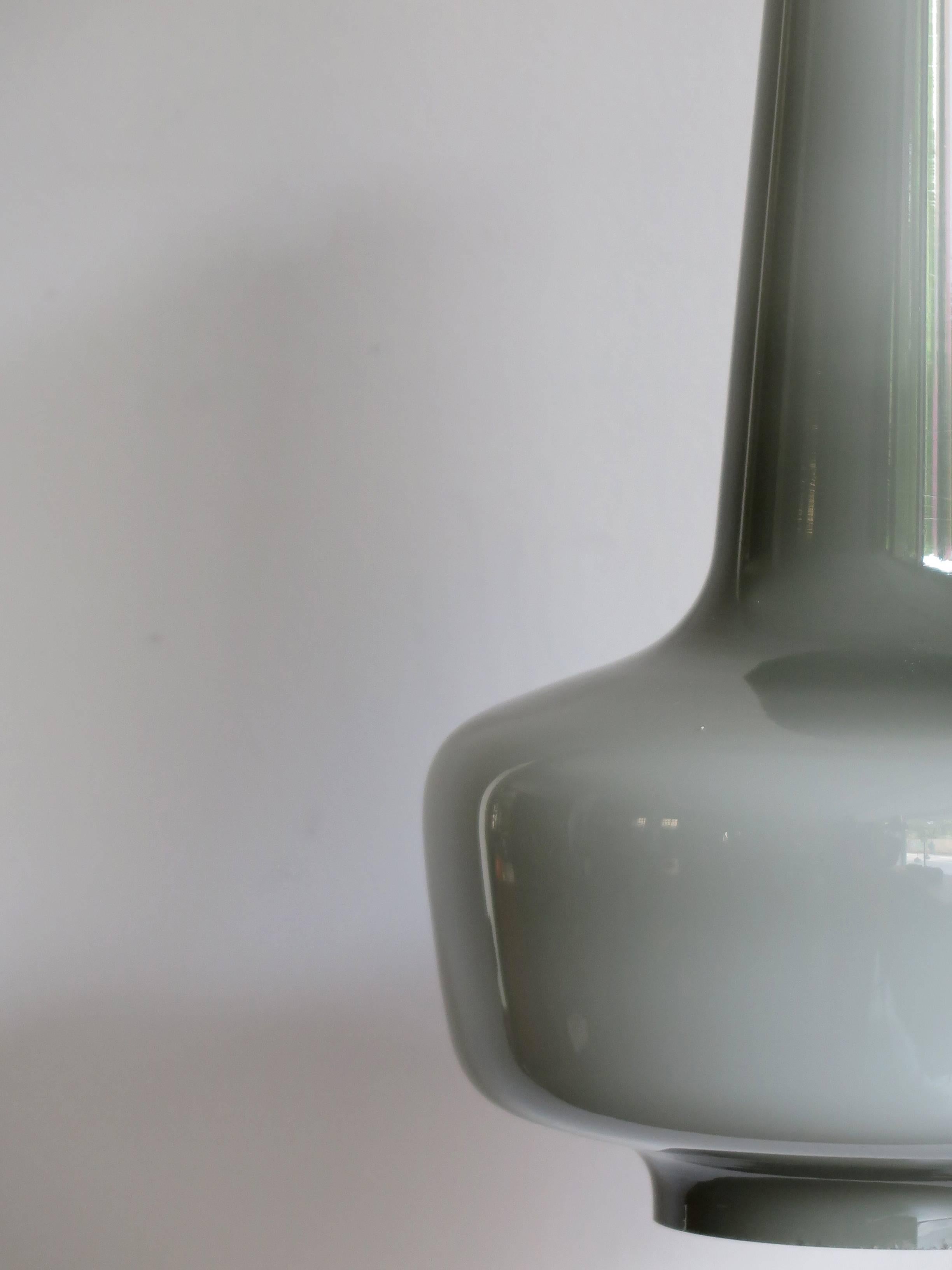 Danish 1960s Jacob Eiler Bang Pendant Scandinavian Glass Lamp Model Kreta