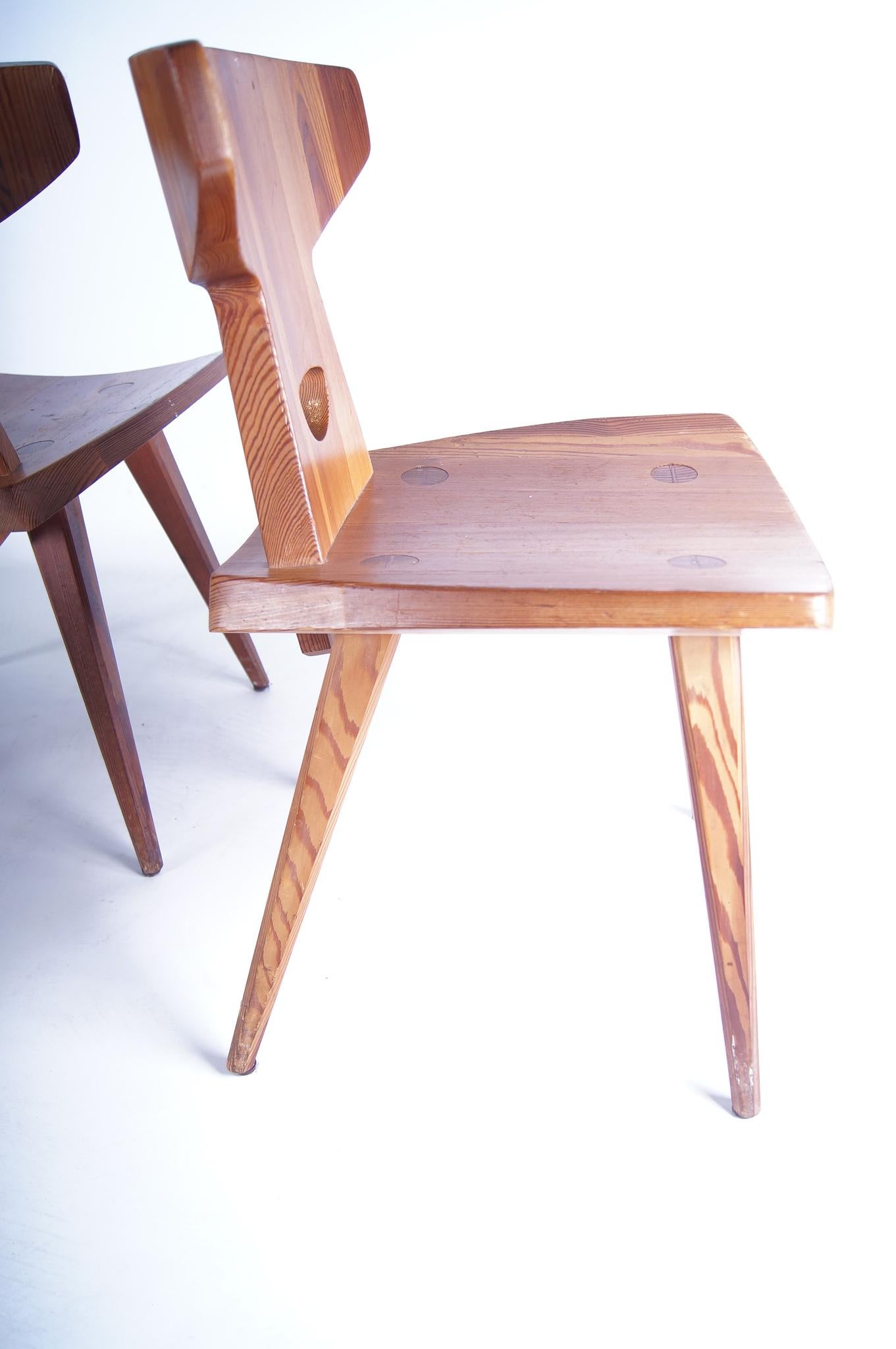 Fir 1960s Jacob Kielland-Brandt Dining Room Chairs for I. Christiansen, Set of 4