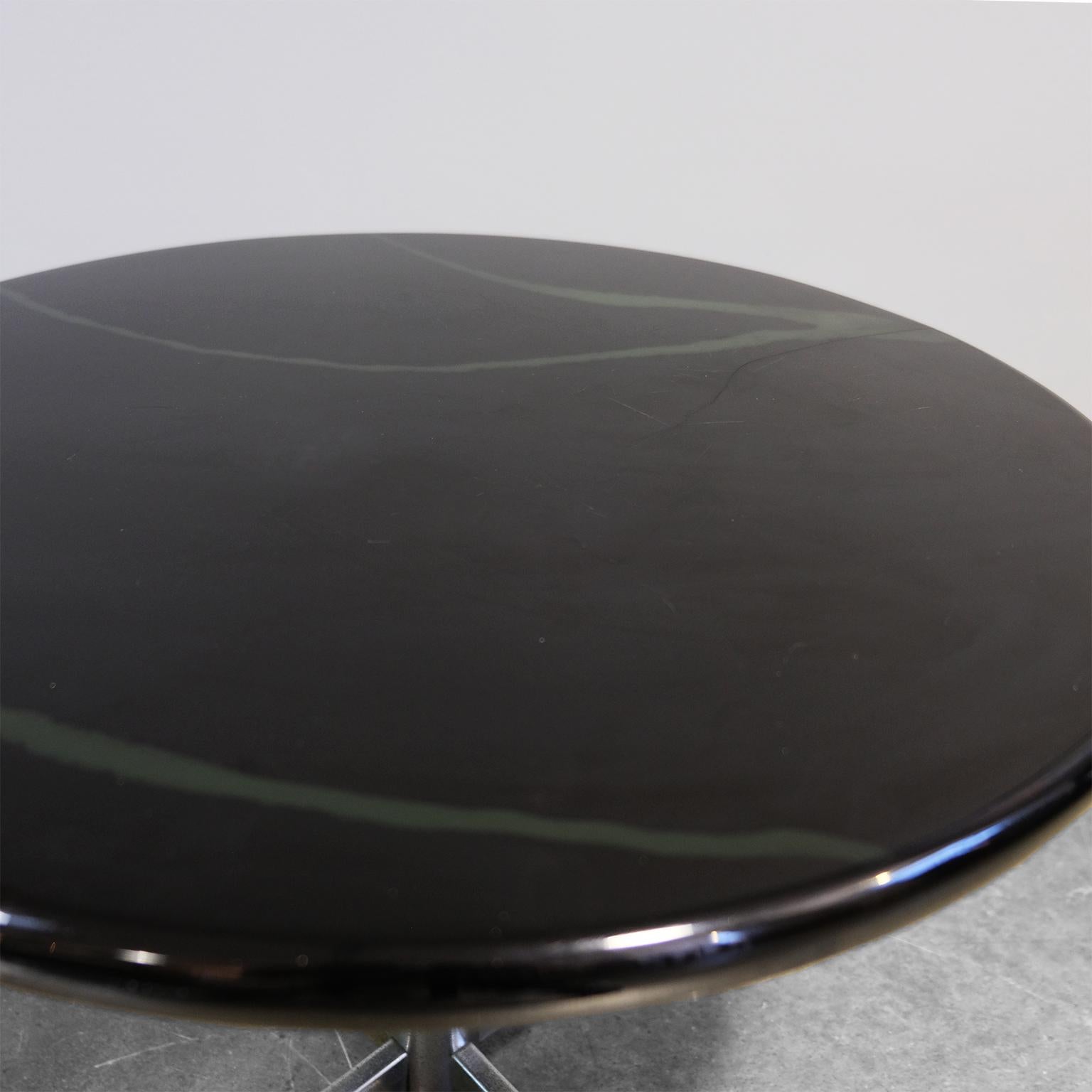 European 1960s Jacobsen Style Black Side Table