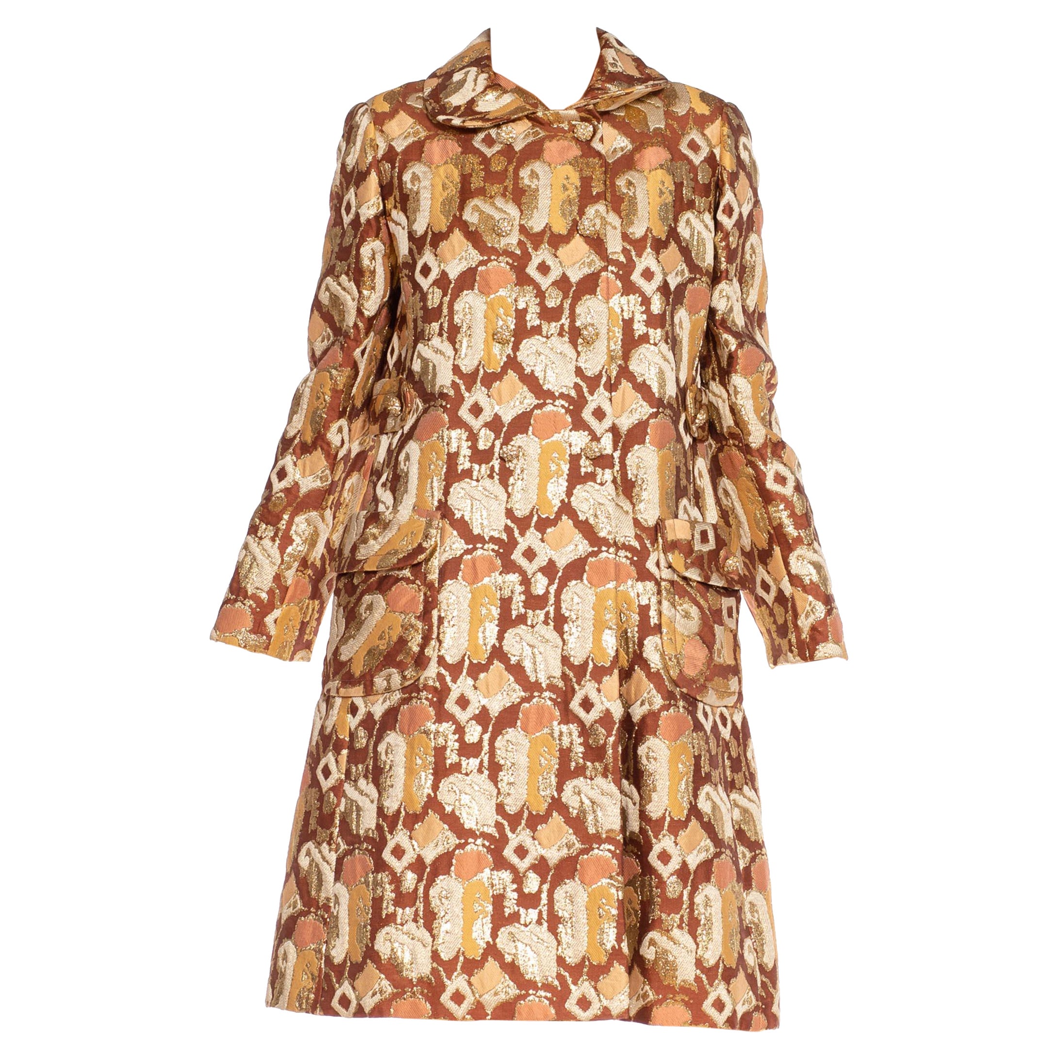 Conjunto de chaqueta y vestido de jacquard a juego de los años 60