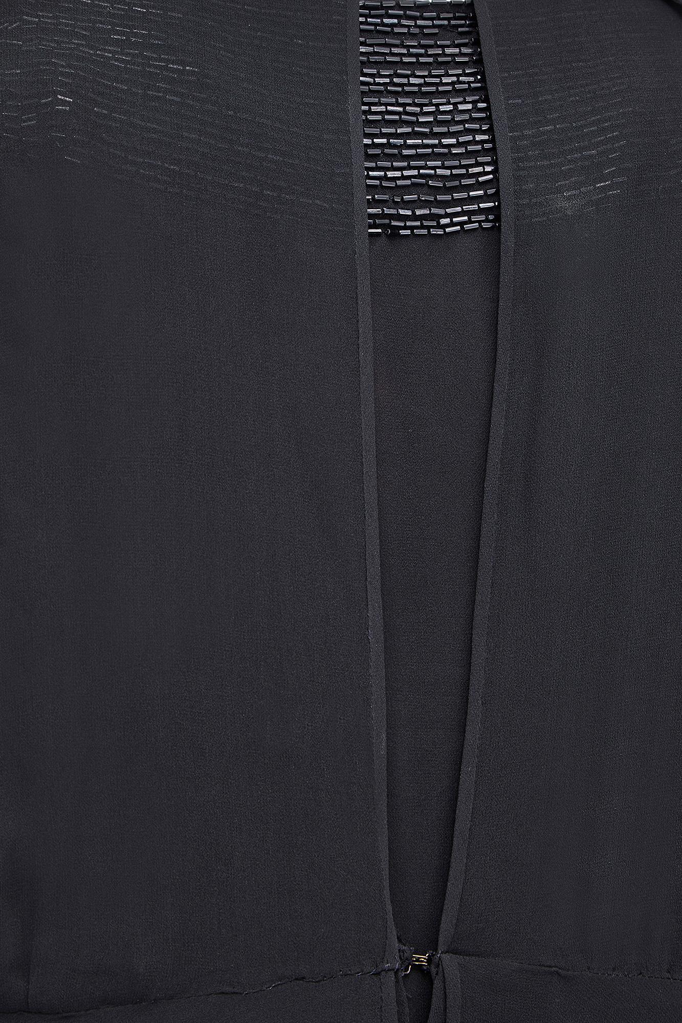 1960s Jacqueline Godard Couture Black Silk Chiffon Dress Ensemble For Sale 2