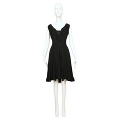 1960's JACQUES HEIM by Maria Carine black sheer silk mousseline dress