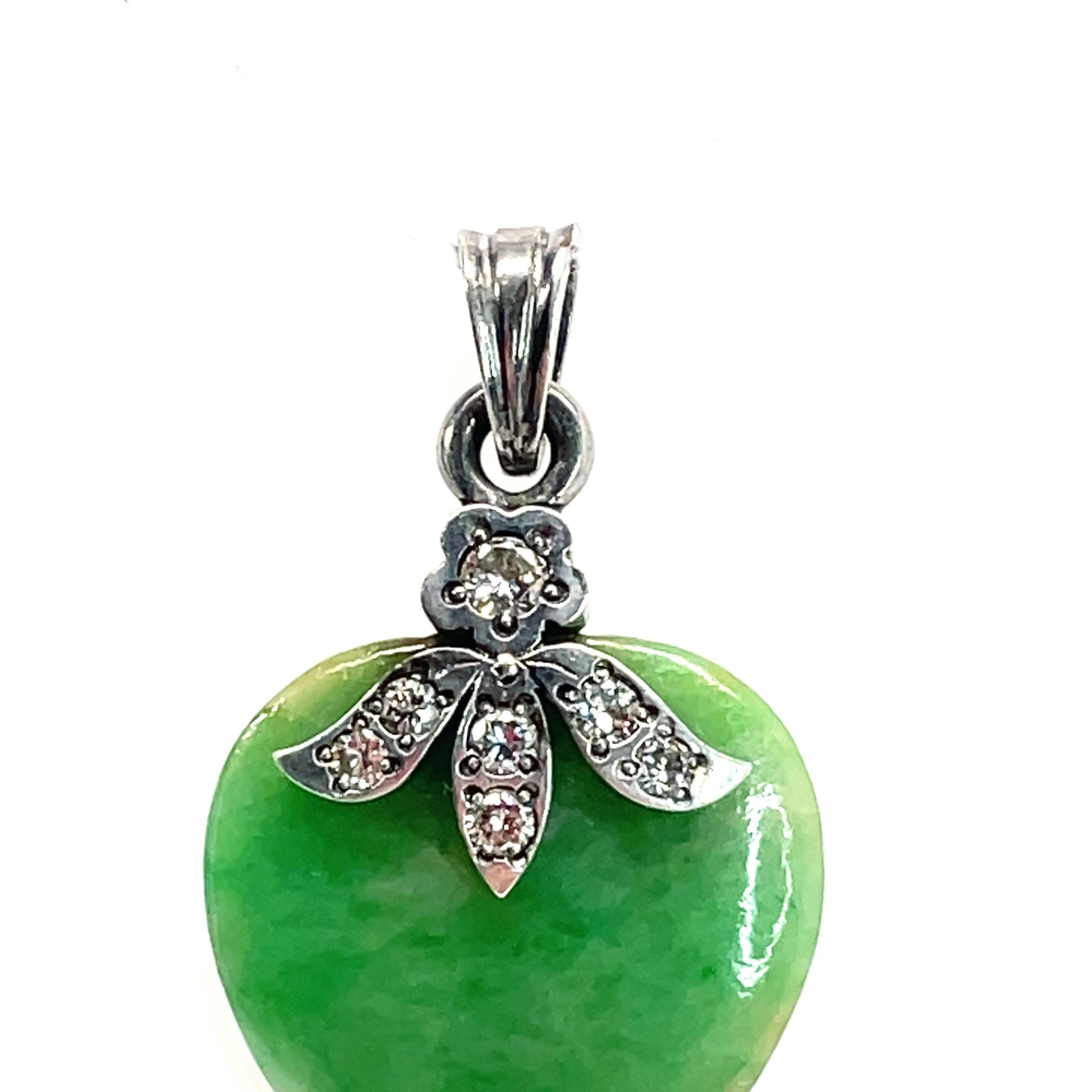 jadeite heart pendant