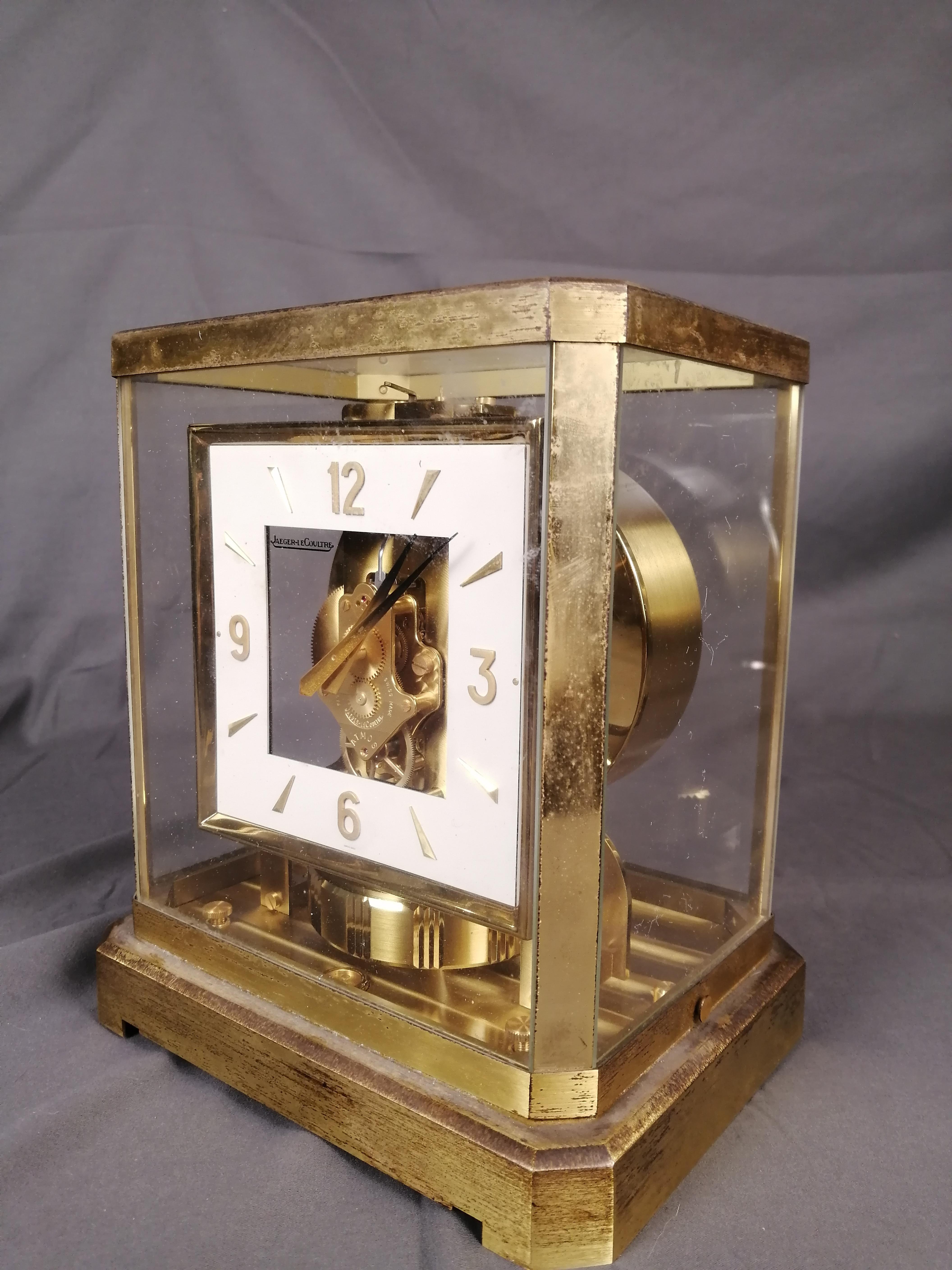 1960s Jaeger-LeCoultre Atmos Brass Atmos Clock im Angebot 7