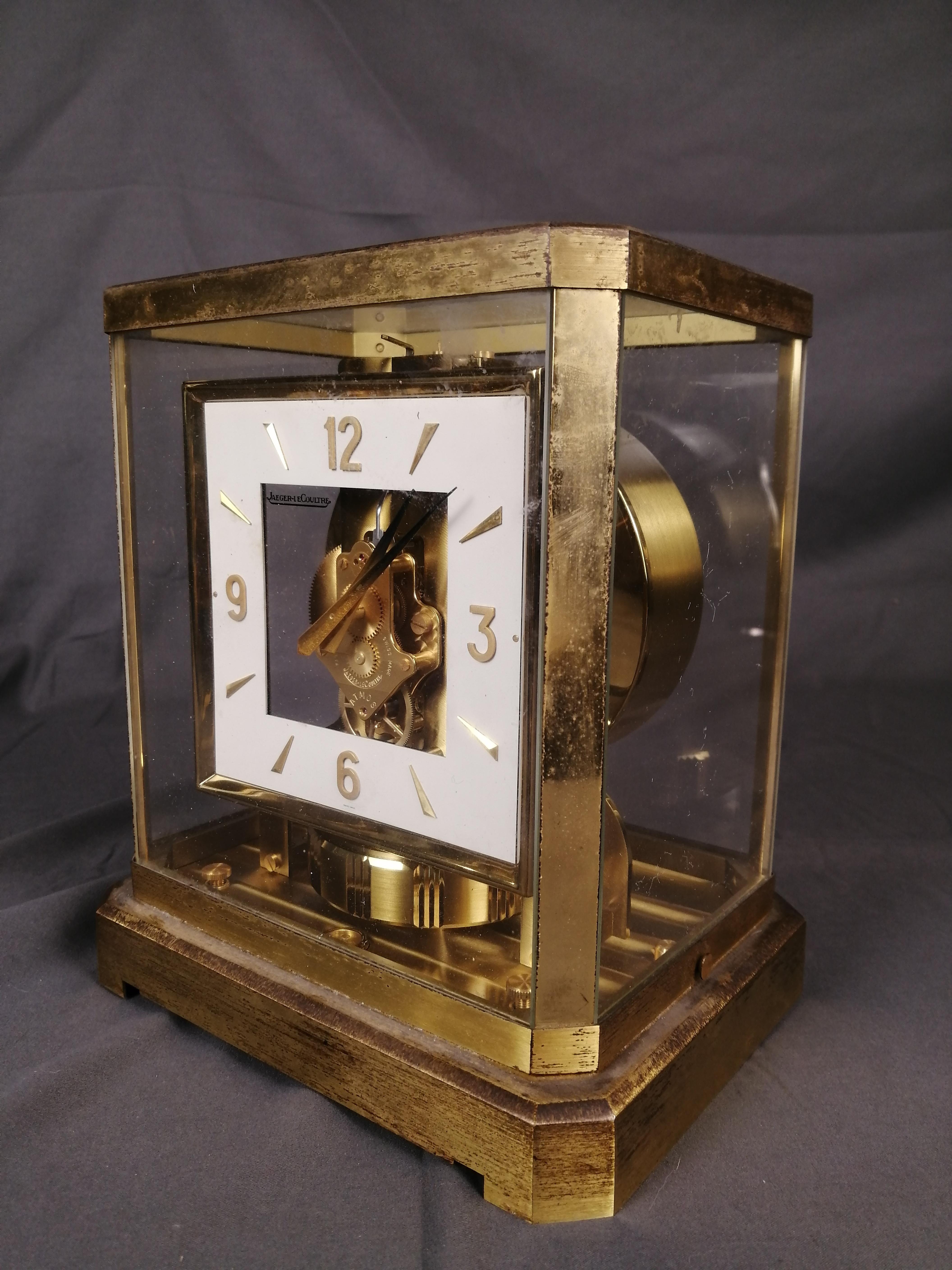 1960s Jaeger-LeCoultre Atmos Brass Atmos Clock im Angebot 8