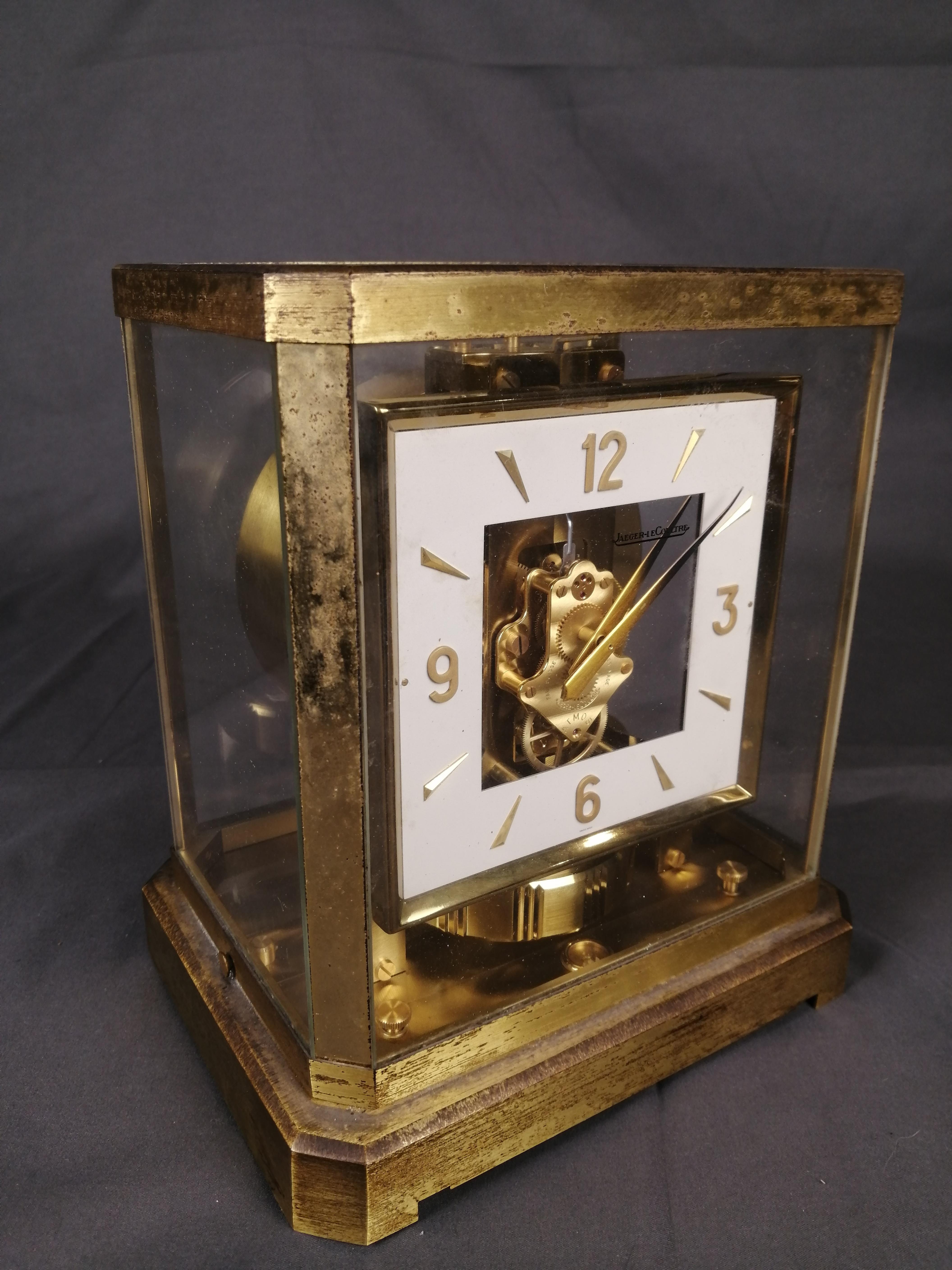 1960s Jaeger-LeCoultre Atmos Brass Atmos Clock (Moderne der Mitte des Jahrhunderts) im Angebot