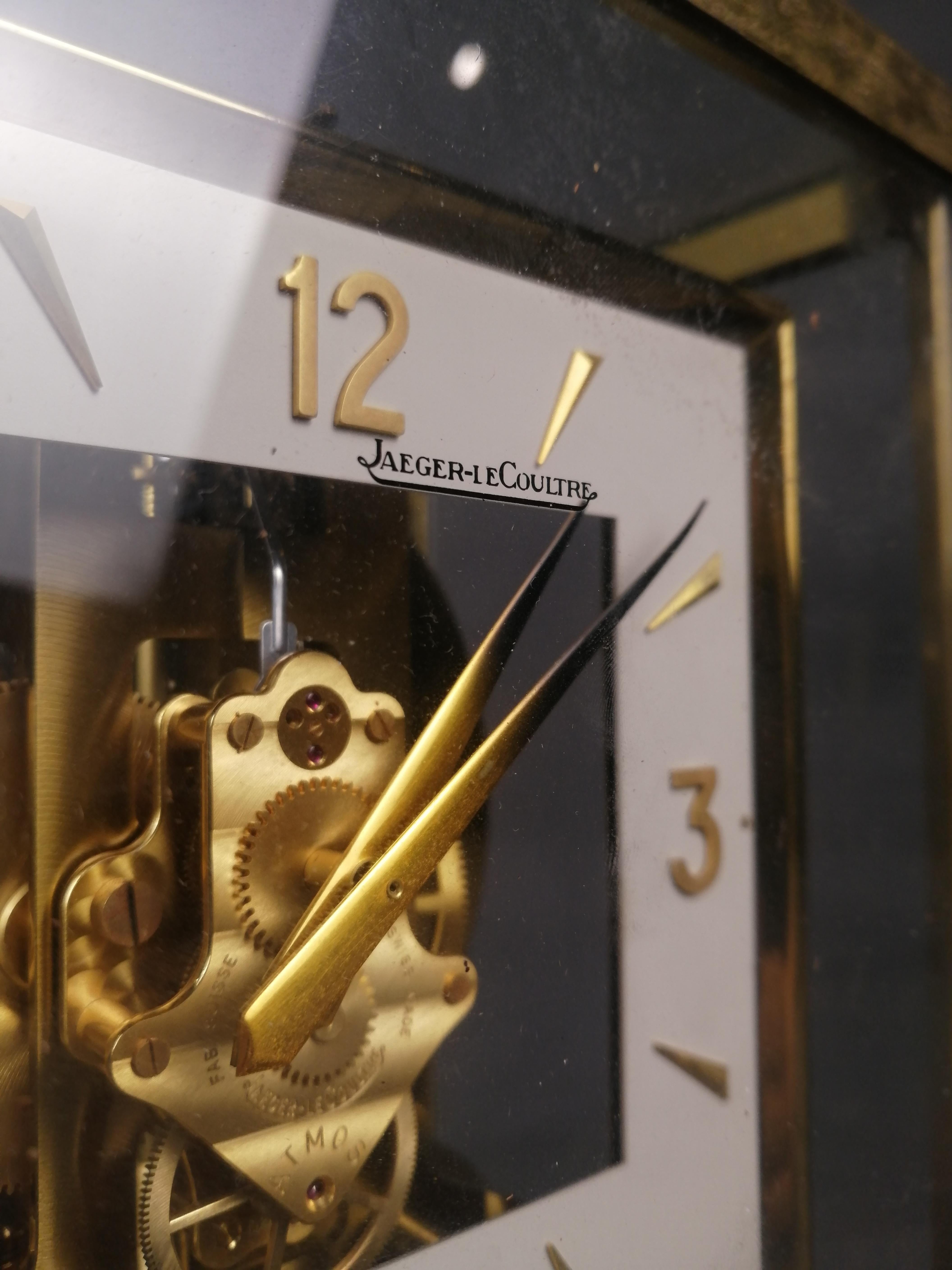 1960s Jaeger-LeCoultre Atmos Brass Atmos Clock (Mitte des 20. Jahrhunderts) im Angebot