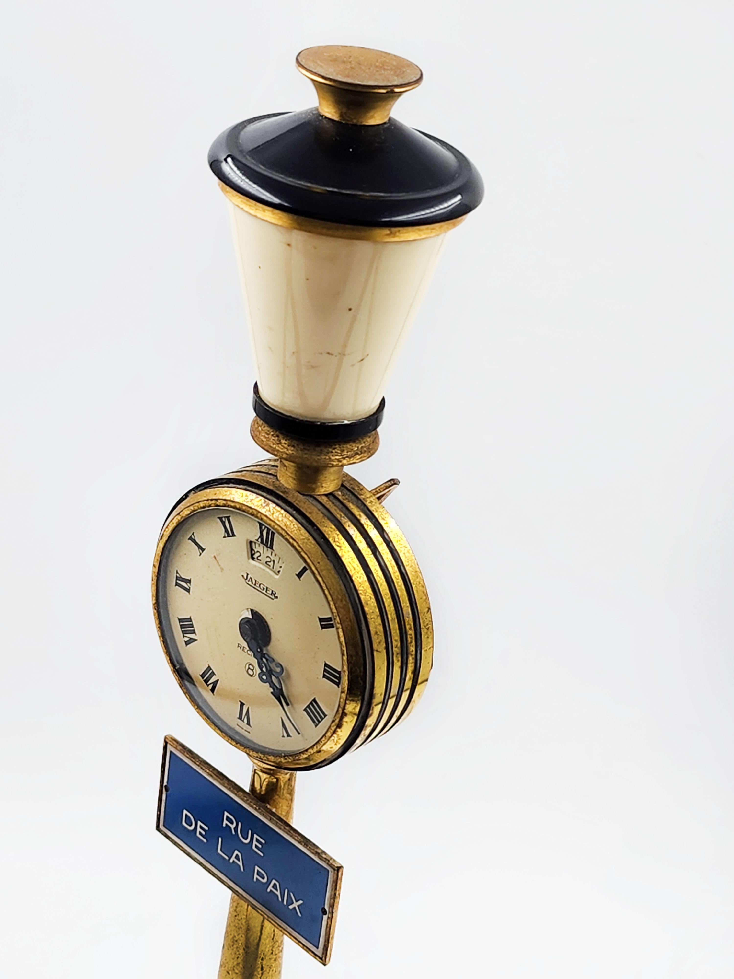 1960s Jaeger Lecoultre Mantel Clock Rue De La Paix Clock For Sale 1