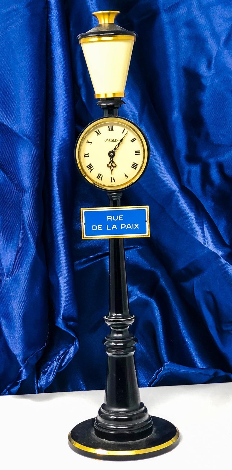 1960s Jaeger Lecoultre Rue De La Paix Lantern Table Desk Clock 8 Day ...