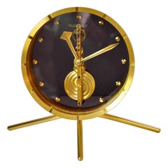 1960's Jaeger-LeCoultre Table Clock 8 Day Baguette Inline Movement Ref. 414