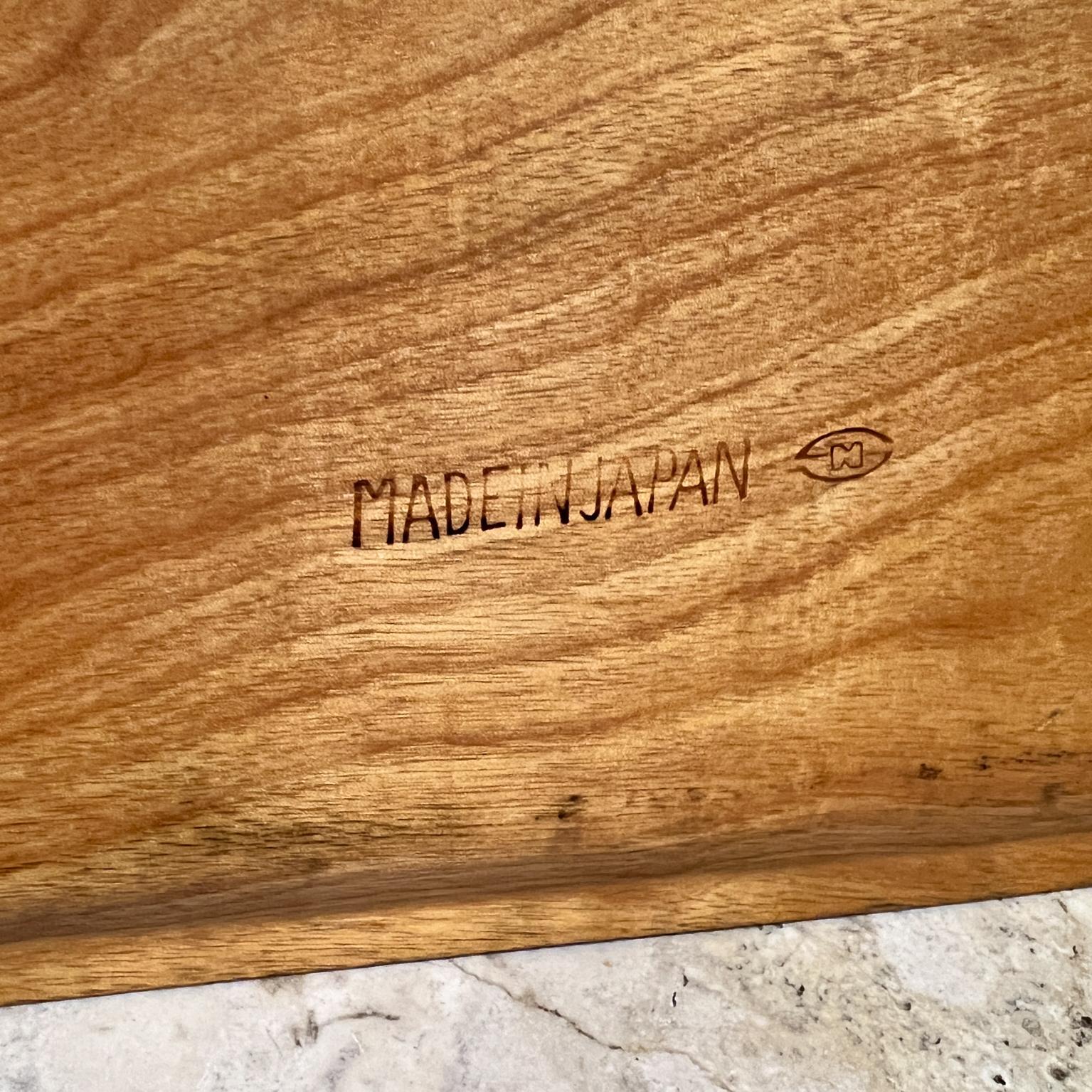 1960er JAL Serviertablett Gebogenes Sperrholz Teak Japan im Angebot 2