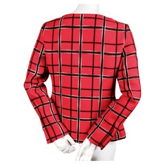 1960's JAMES GALANOS for Amelia Gray red & black wool jacket