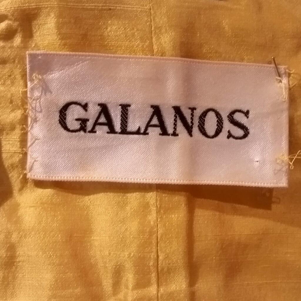 Women's 1960s James Galanos Yellow Silk and Gold Embroidered Dress Coat