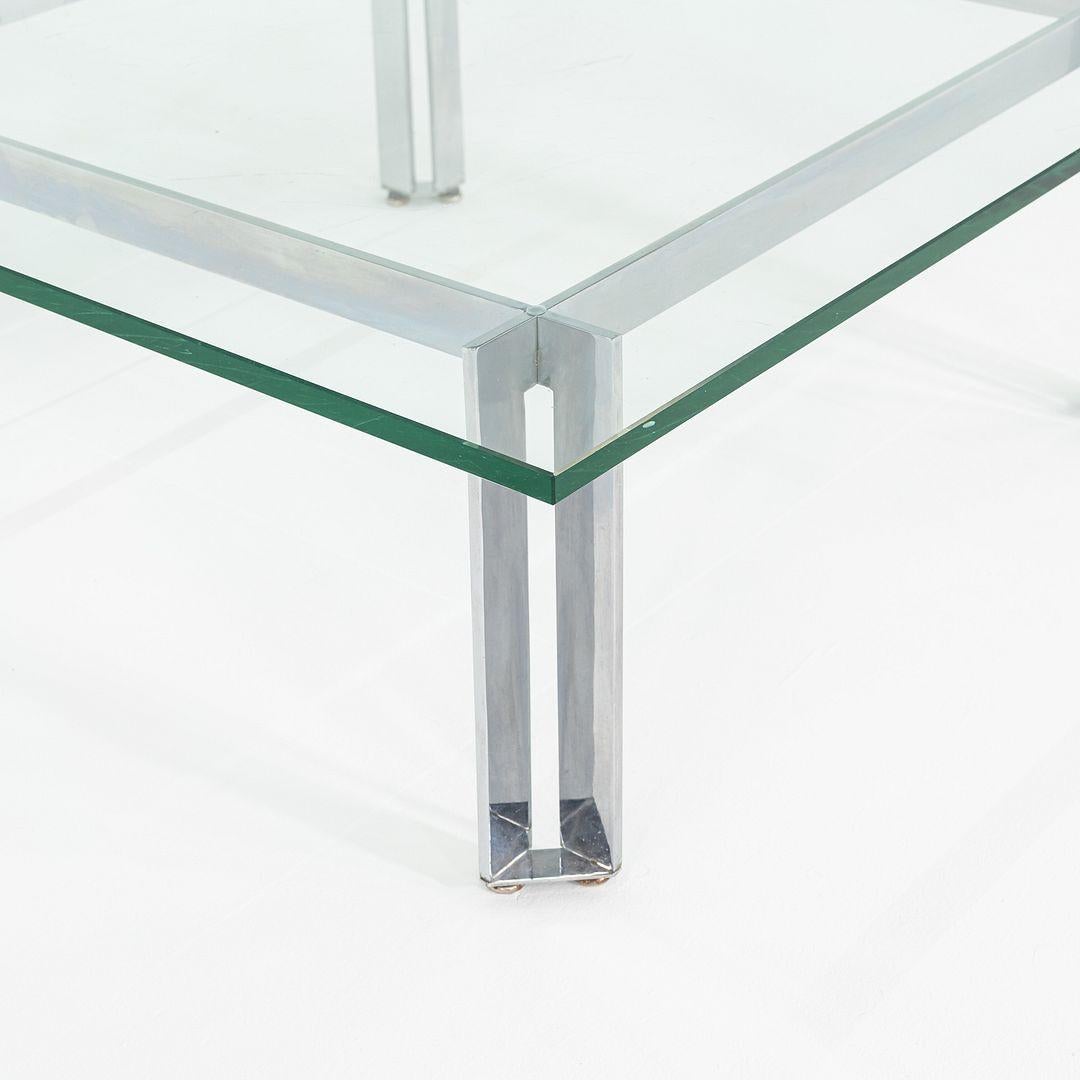 Acier Table basse en acier chromé et verre des années 1960 James Howell for Tri-Mark Designs en vente
