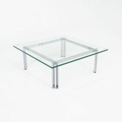 Table basse en acier chromé et verre des années 1960 James Howell for Tri-Mark Designs