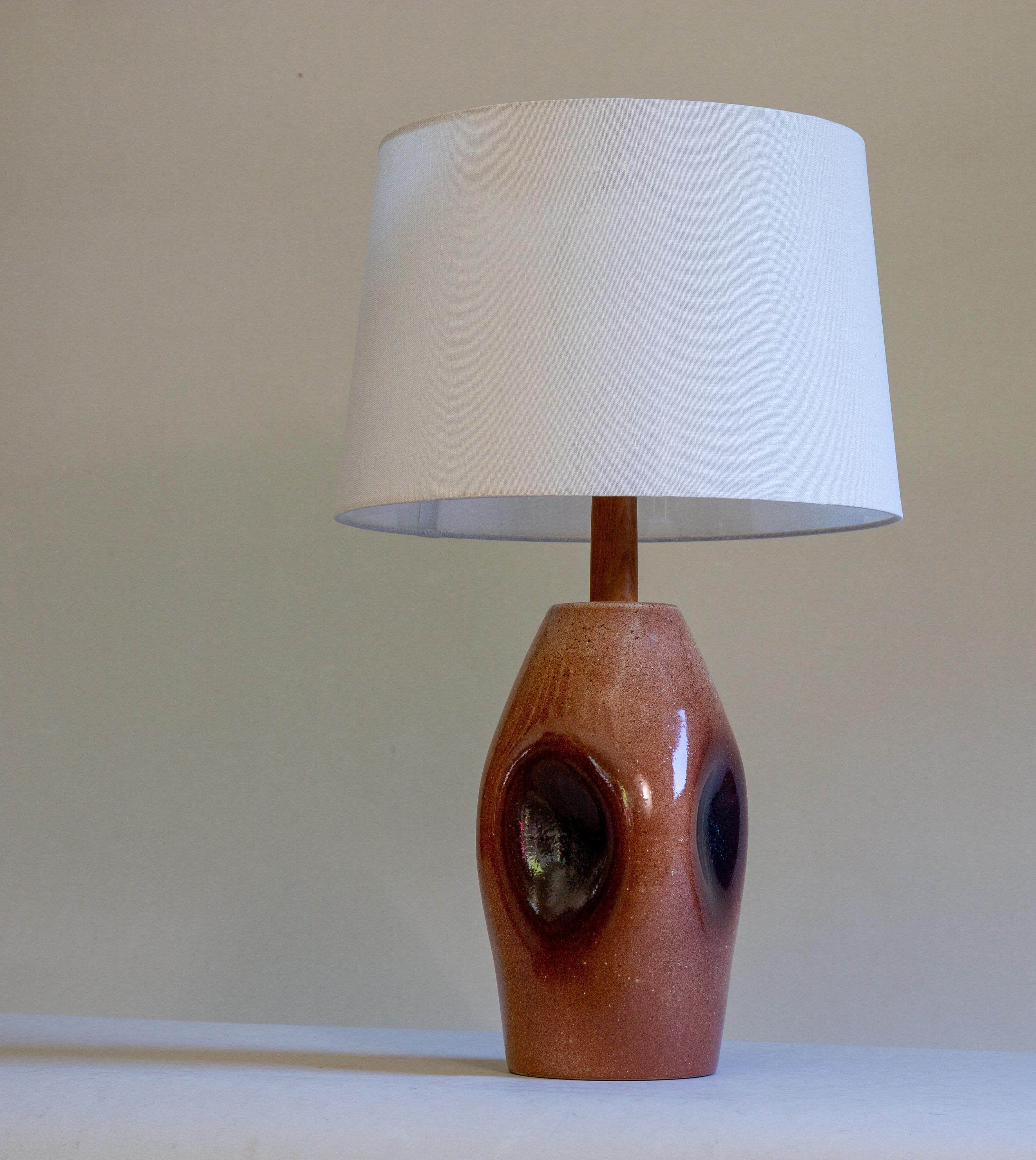 Mid-Century Modern 1960s Jane and Gordon Martz Custom Table lamp for Marshall Studios with custom s For Sale