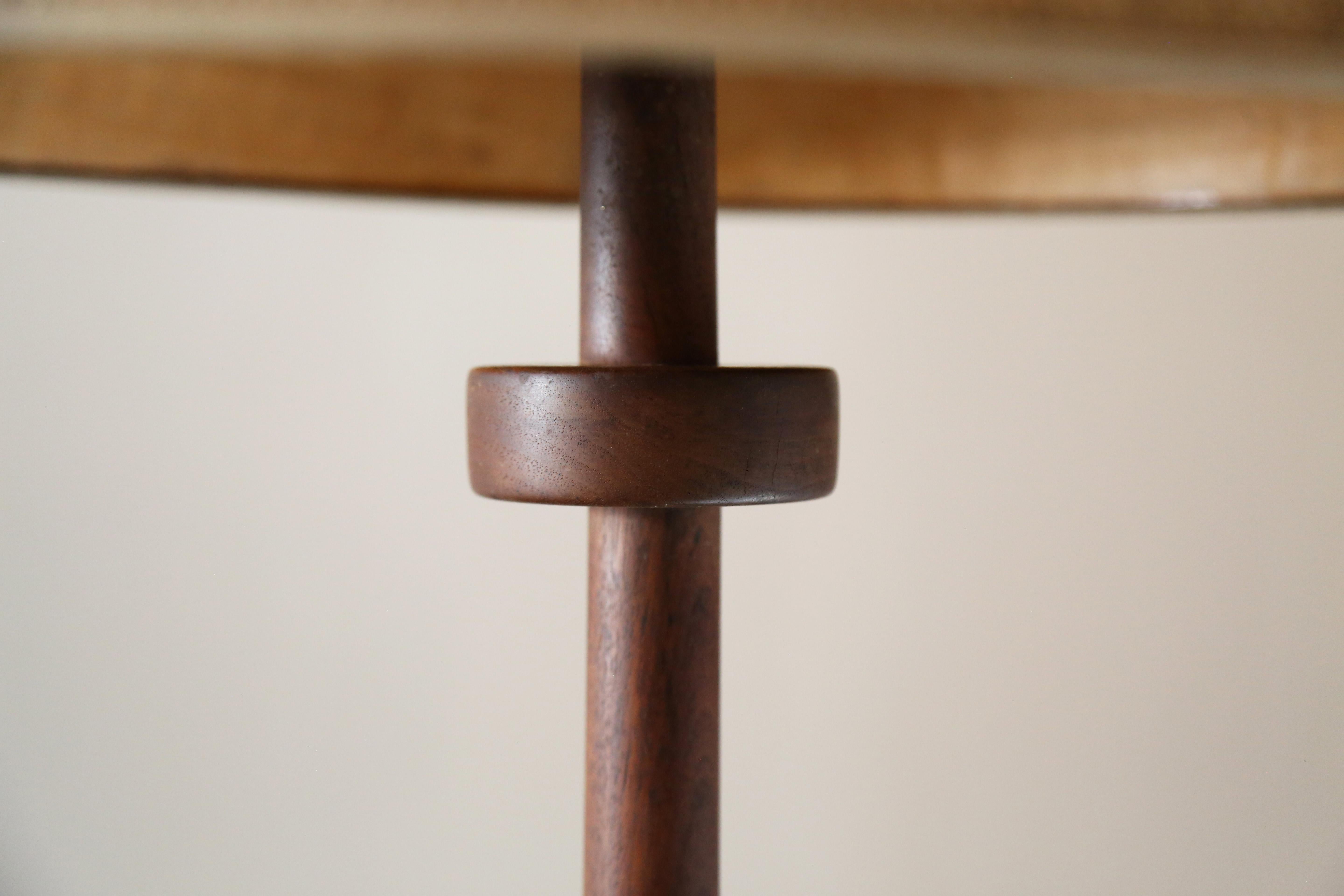 Mid-20th Century 1960s Jane and Gordon Martz Floor Lamp Ceramic Base and Table Rare Modern