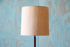 1960s Jane and Gordon Martz Walnut Floor Lamp with original shade mid century mo
