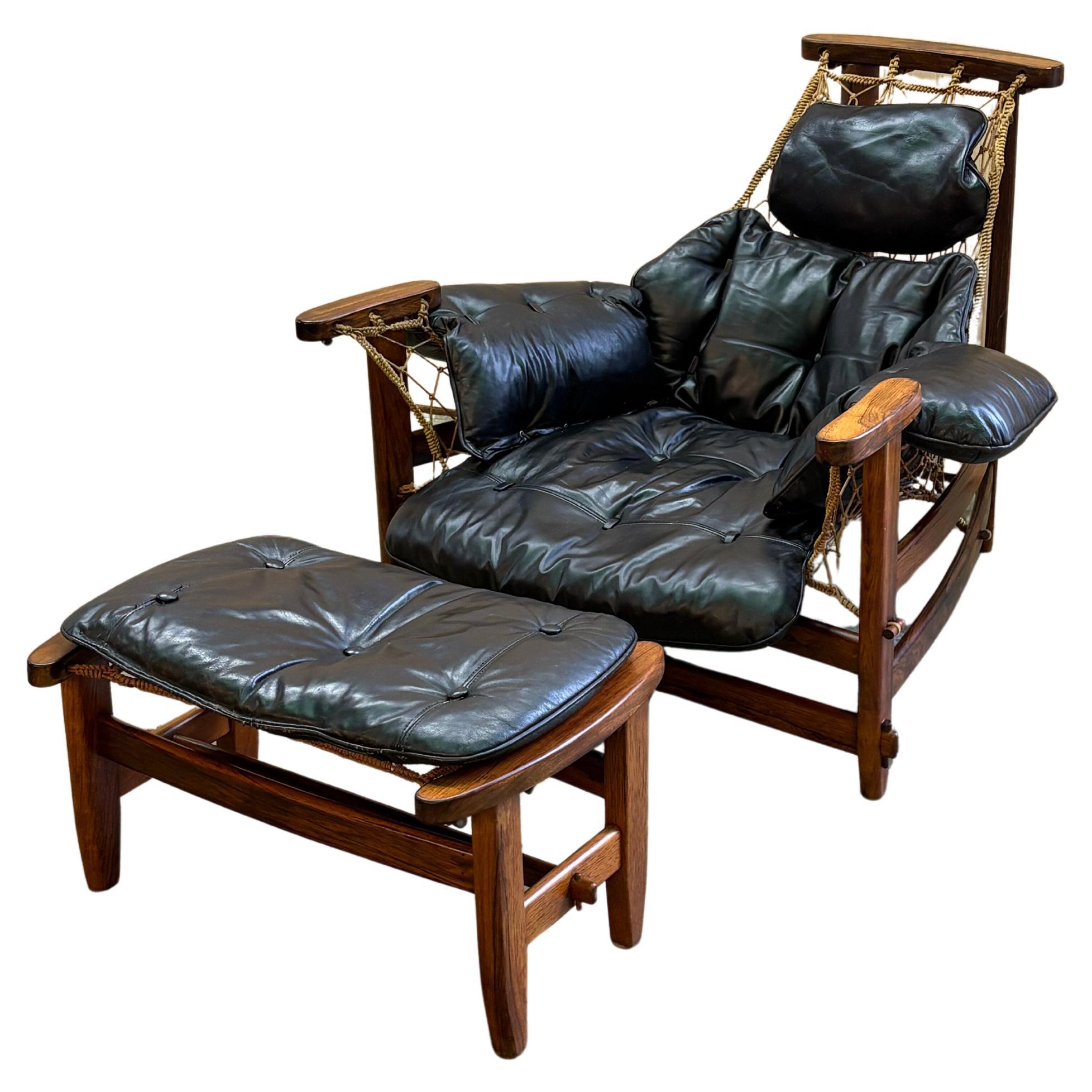 1960s Jangada Chair and Ottoman by Jean Gillon For Sale