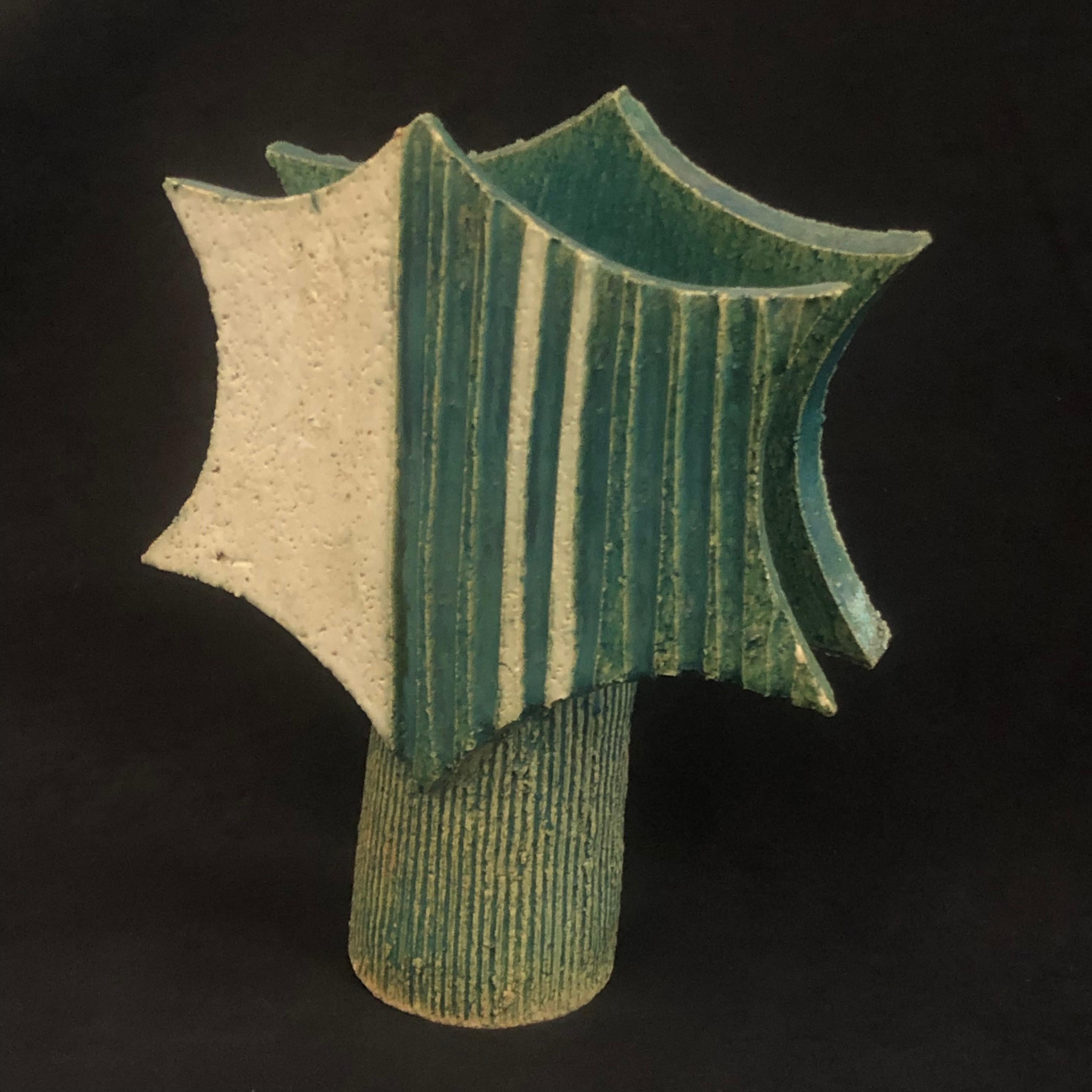 Japanase Ikebana Studio-Keramik-Vase, 1960er Jahre im Zustand „Gut“ im Angebot in London, GB
