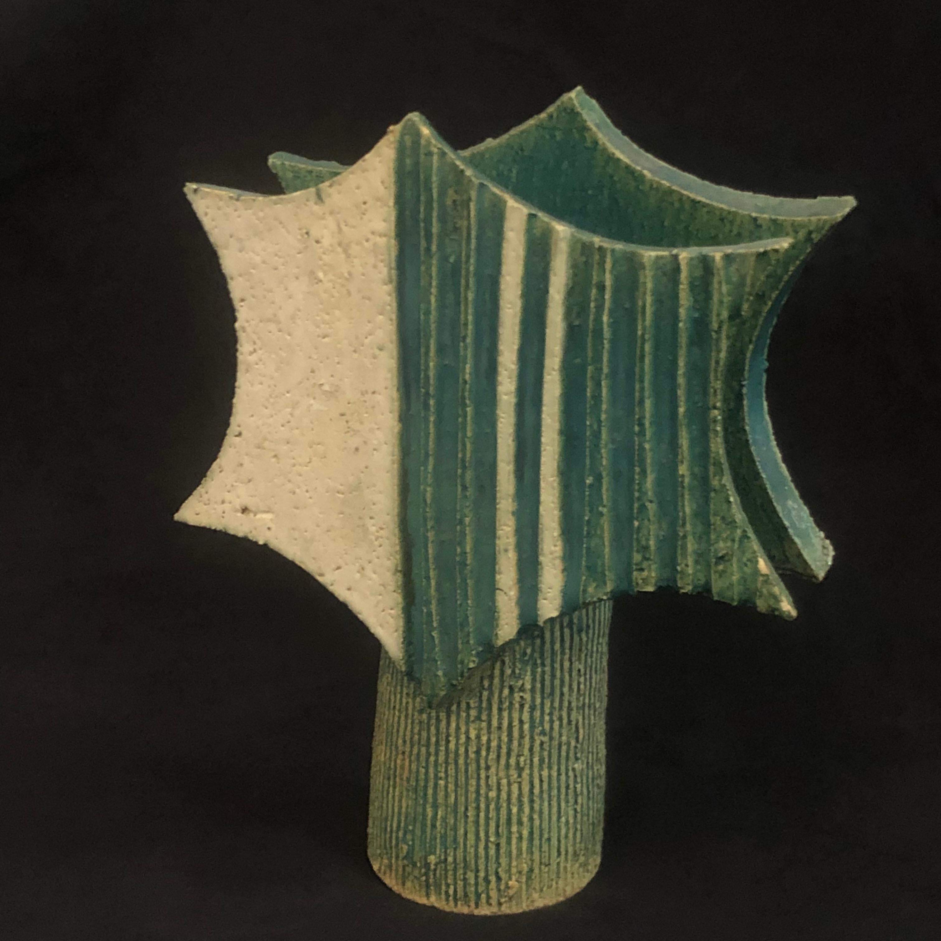 20th Century 1960s, Japanase Ikebana Studio Pottery Vase For Sale