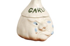 1960’s Japanese Ceramic Garlic Keeper Lidded Jar