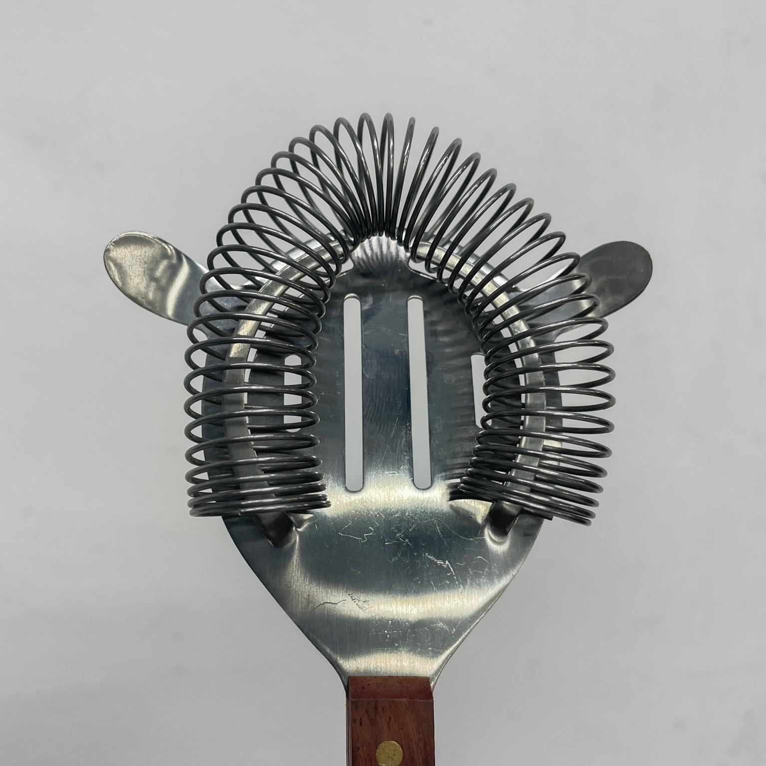 1960s Japanese Fancy Modern Cocktail Bar Tool Set Stainless Steel & Rosewood For Sale 2