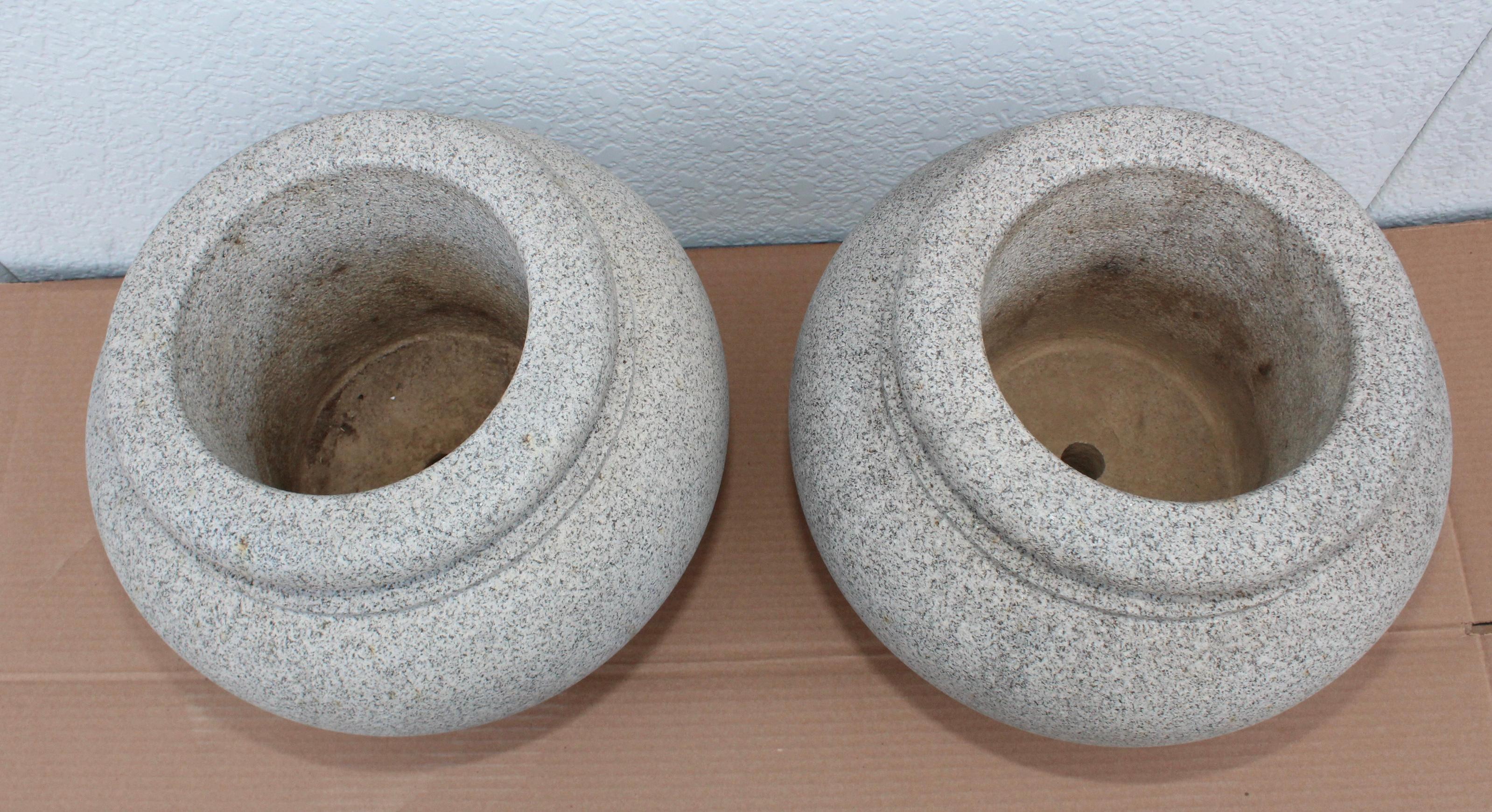 1960s Japanese Modernist Granite Planters In Good Condition In New York, NY