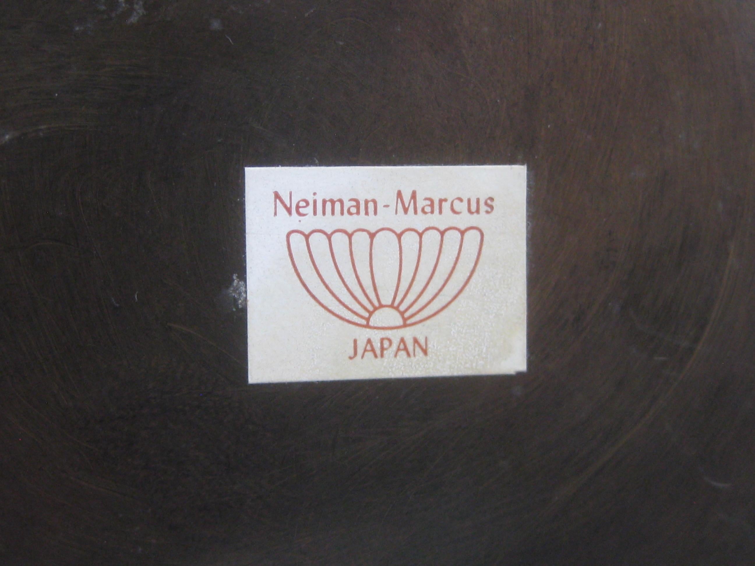 1960s Japanese Modernist Ikebana Bronze Vase Vessel for Neiman Marcus, Japan 7