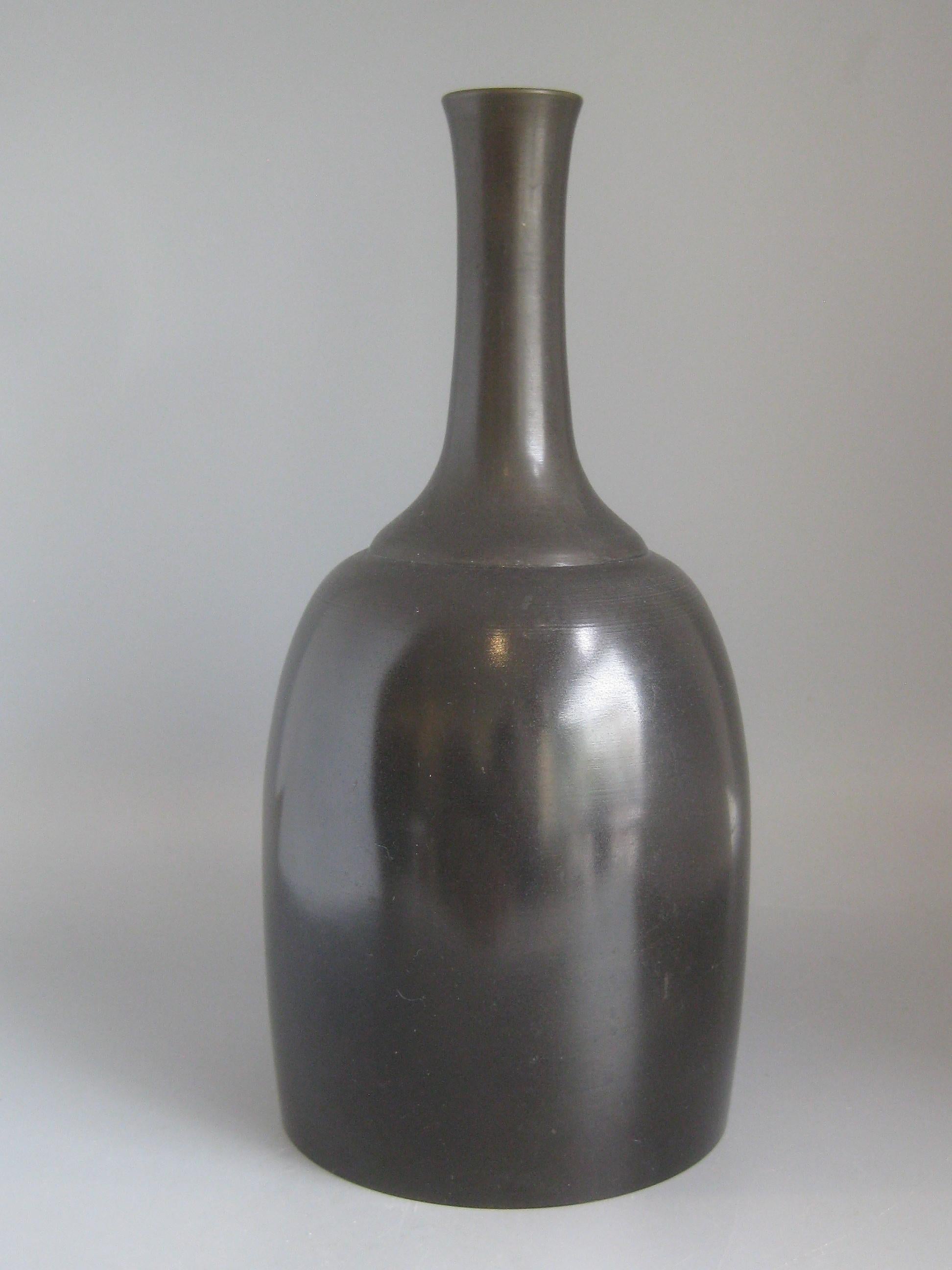 1960s Japanese Modernist Ikebana Bronze Vase Vessel for Neiman Marcus, Japan In Good Condition In San Diego, CA