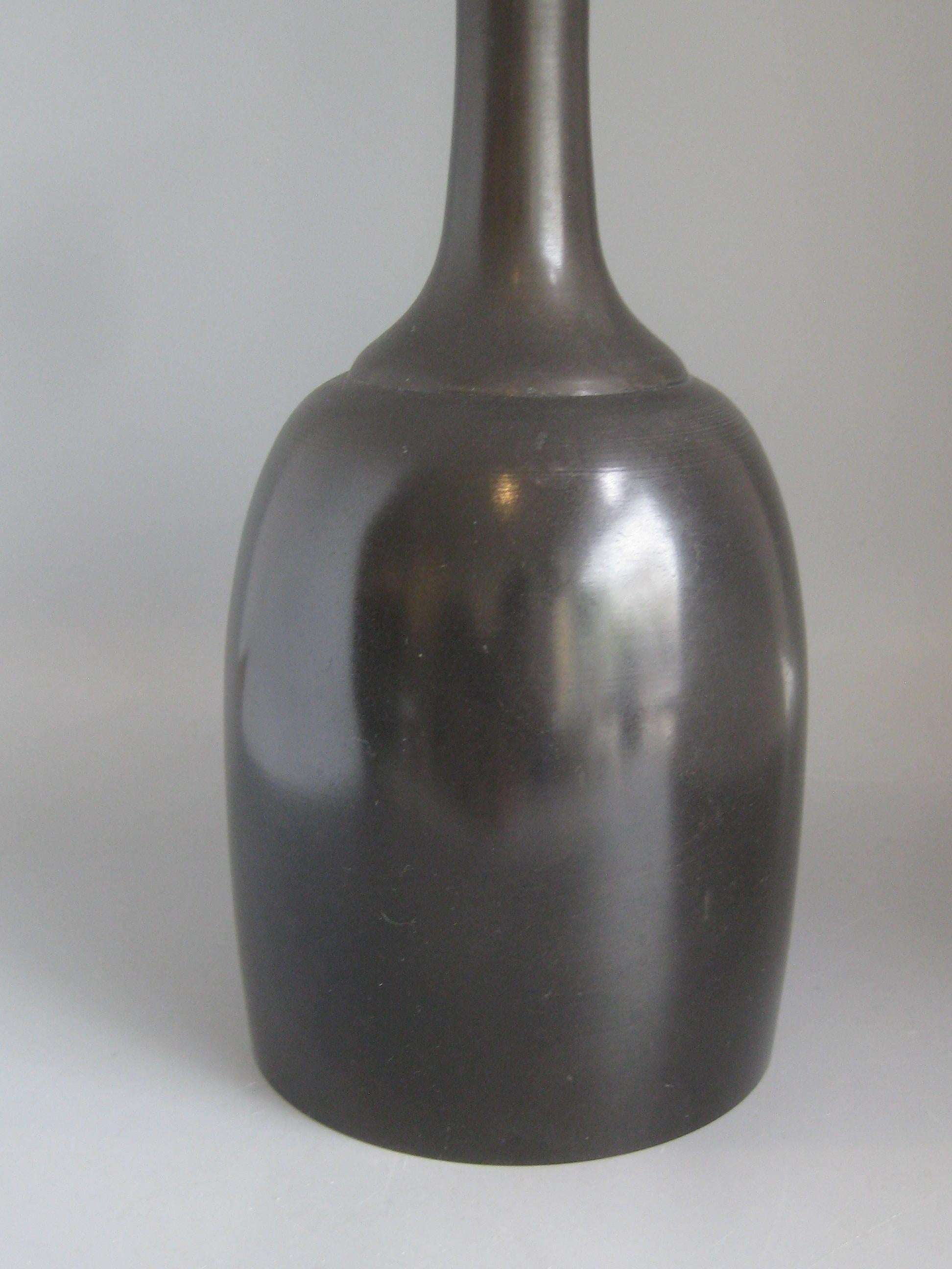 1960s Japanese Modernist Ikebana Bronze Vase Vessel for Neiman Marcus, Japan 1