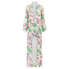 1960s Japanese Silk Screen Printed Tomesode Kimono