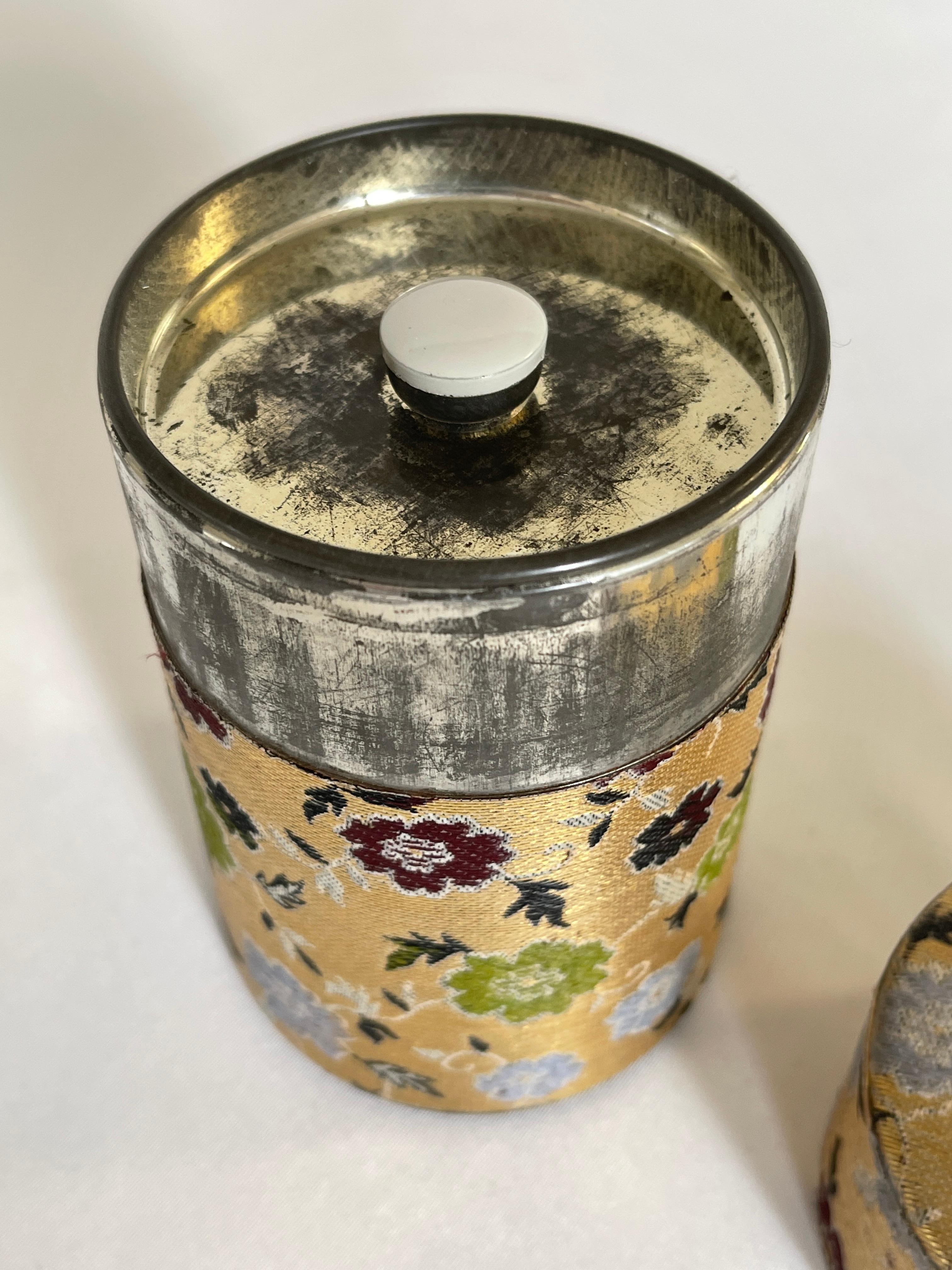 Japonisme 1960's Japanese Tea Caddy Tin Canister For Sale