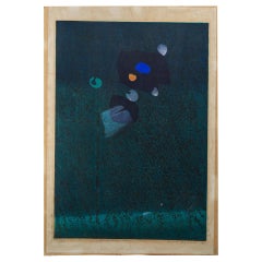 1960s Japanese Woodblock Abstract Hideo Hagiwara Germination Nº 5 1965 187/210