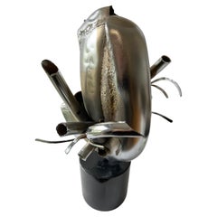 1960s Jason Seley Welded Chrome Automobile Bumper Abstract Sculpture