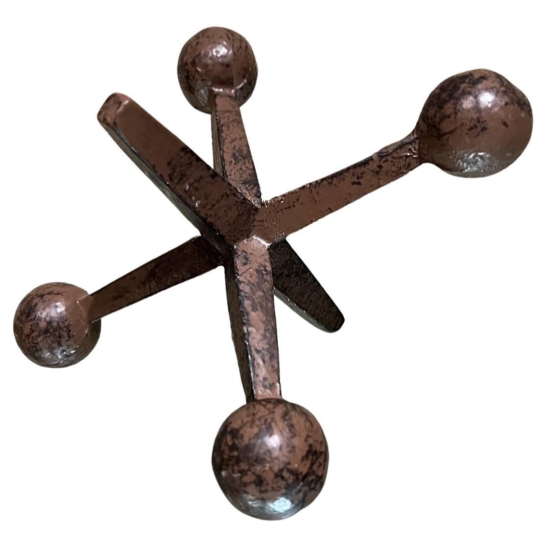 1960s Design Line Single Jack Patinated Bookend California