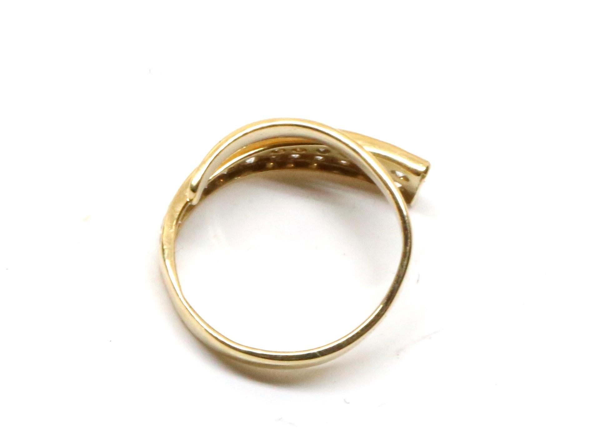 1960er Jahre Jean Dinh Van für Cartier 18k Modernistischer Ring mit Diamanten im Angebot 1
